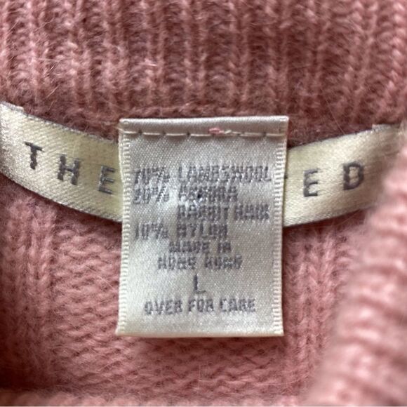 The Limited Pink Cable Knit Mock Turtleneck Sweater Size Large - Picture 4 of 11